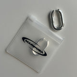 OVAL HOOPS SILVER