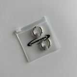 ANON CRYSTAL HOOPS SILVER