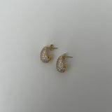 MINI CRYSTAL TEAR DROP GOLD