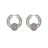 ANON CRYSTAL HOOPS SILVER