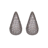 TEAR DROP CRYSTAL SILVER