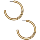 LARGE TUBE HOOPS GOLD