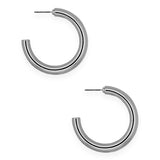 MEDIUM TUBE HOOPS SILVER