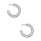 SMALL TUBE HOOPS SILVER