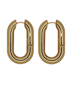 OVAL HOOPS GOLD