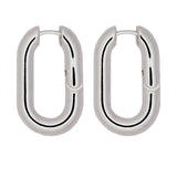 OVAL HOOPS SILVER