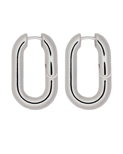 OVAL HOOPS SILVER